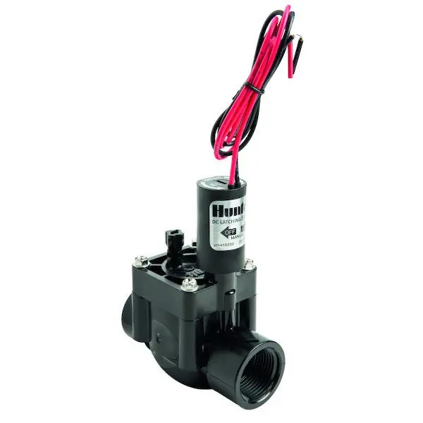 Hunter - Pgv-100-G-Dc - 1'' Plastic Globe Valve W/ Dc Latching Solenoid (Fpt X Fpt) 1