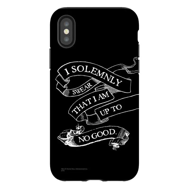 I Solemnly Swear That I Am Up To No Good&Trade; Black Phone Case 1