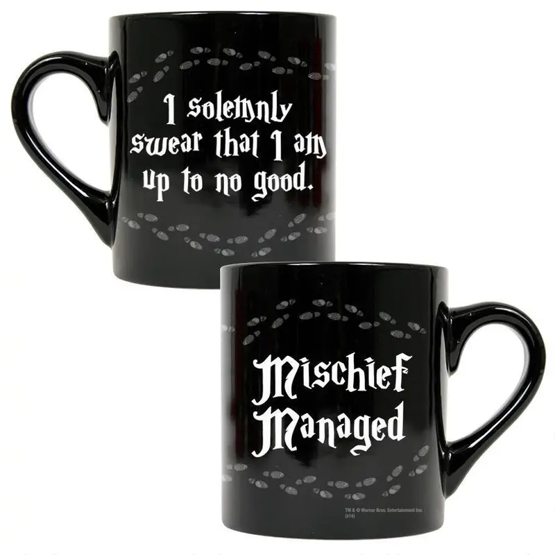 I Solemnly Swear That I Am Up To No Good&Trade;/Mischief Managed&Trade; Black Mug 1