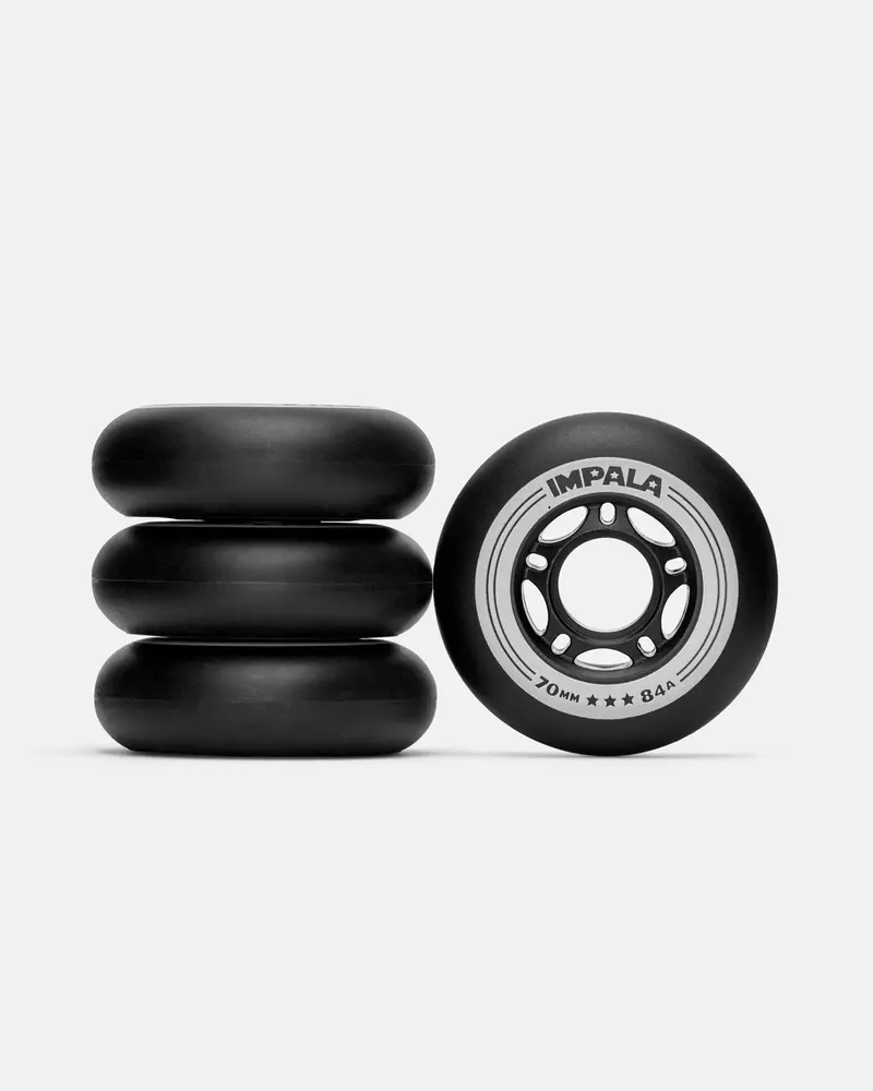 Impala Inline Wheel 4 Pack Black 70Mm 1