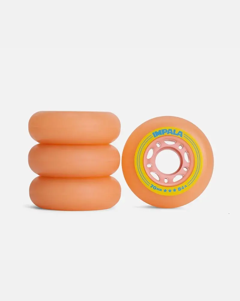 Impala Inline Wheel 4 Pack Pink / Yellow 70Mm 1
