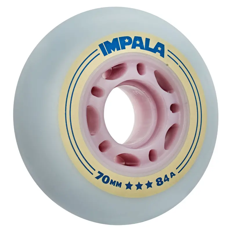 Impala Inline Wheel 4 Pack Sky Blue / Yellow 70Mm 1