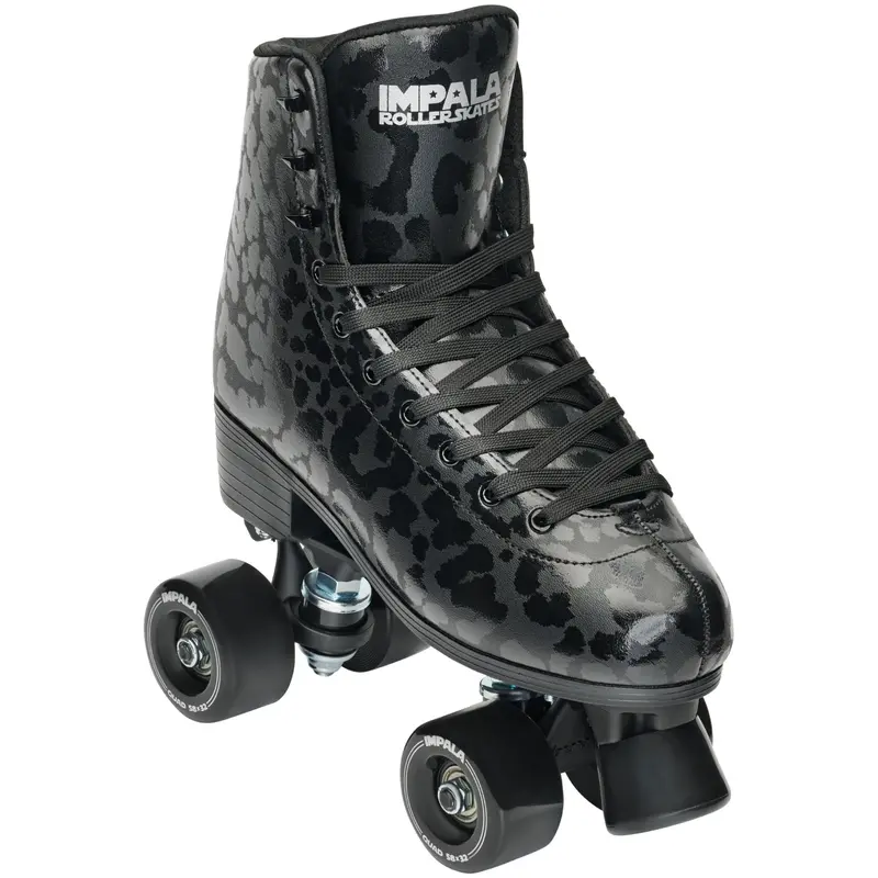 Impala Womens Rollerskates Black Leopard 1