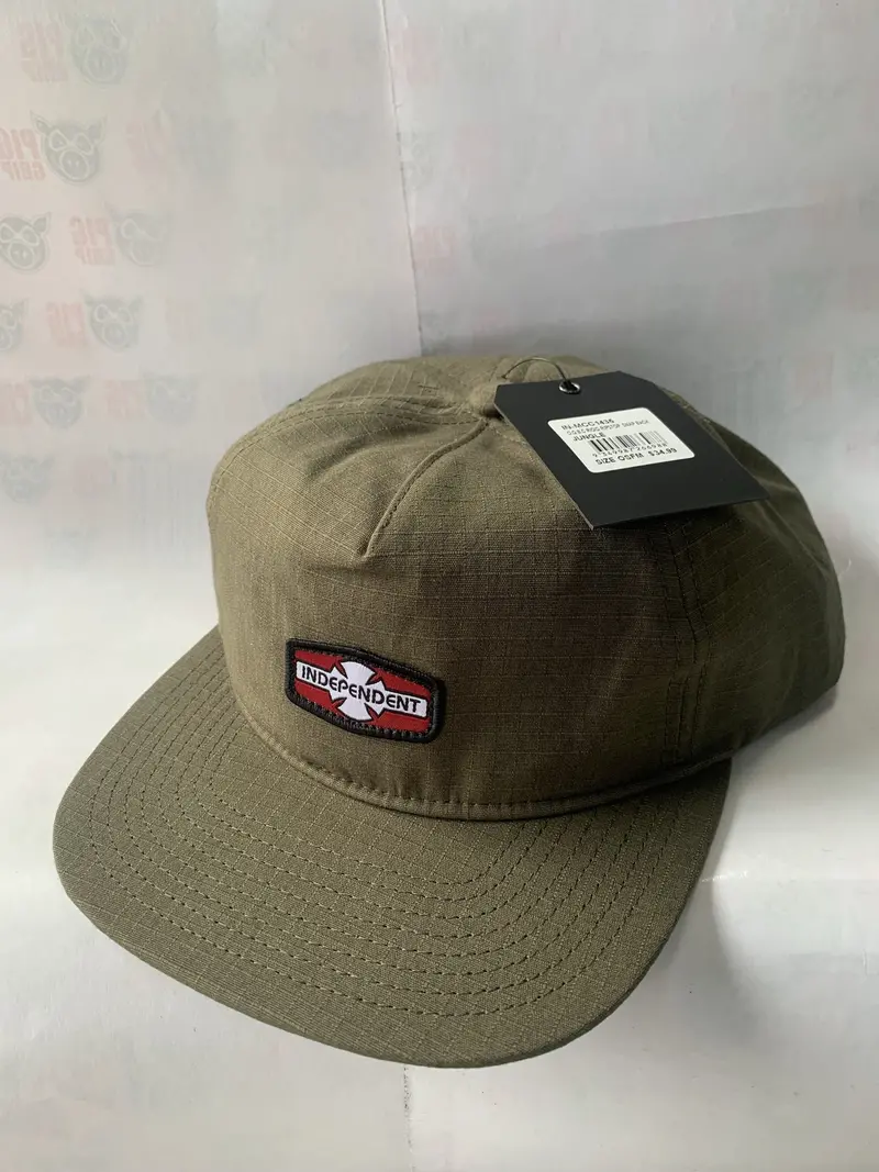 Independent Cap Rigid Logo Olive Snap Back 1