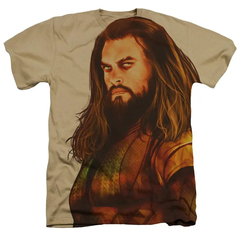 Justice League Movie Aquaman Sublimated Heather T-Shirt 1