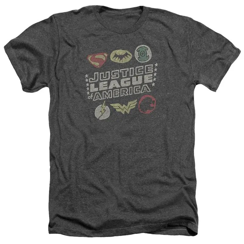 Justice League Symbols Heather T-Shirt 1