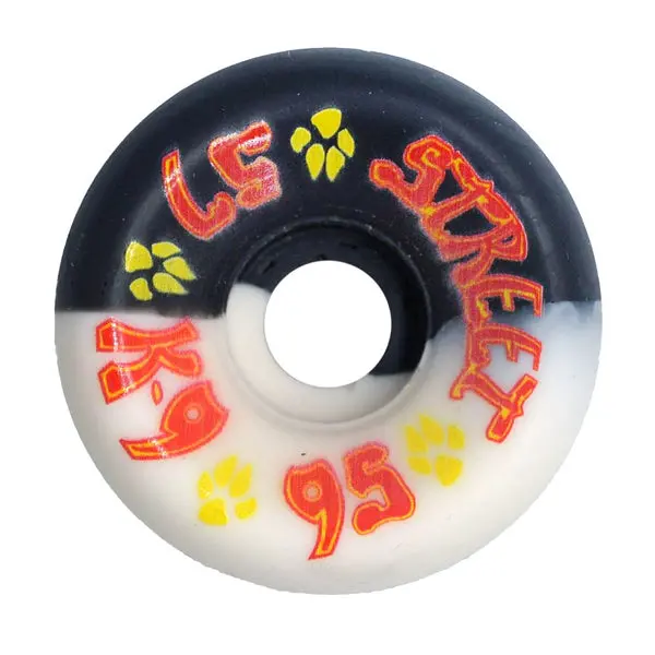 K-9 80S Street Wheels - 57Mm X 95A - Black / White (Set Of 4) 1