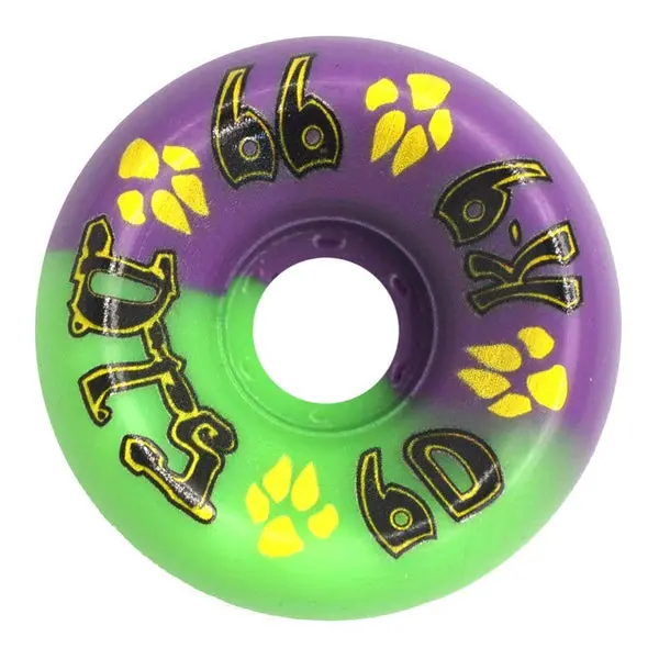 K-9 80S Wheels - 60Mm X 99A - Neon Green / Neon Purple (Set Of 4) 1
