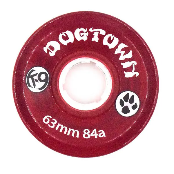 K-9 Premium Cruiser Wheels - 63Mm X 84A - Clear Red (Set Of 4) 1