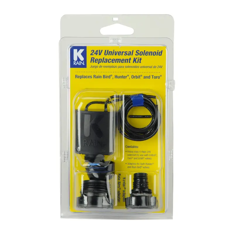 K-Rain - P3004750 - Replacement 24V Solenoid Kit, W/ 1 Rain Bird And 1 Hunter Adapter 1