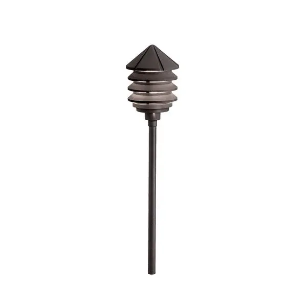 Kichler - 120V Path Light 9.5'' Six Groove 3-Tier (Textured Black) - 15205Bkt 1