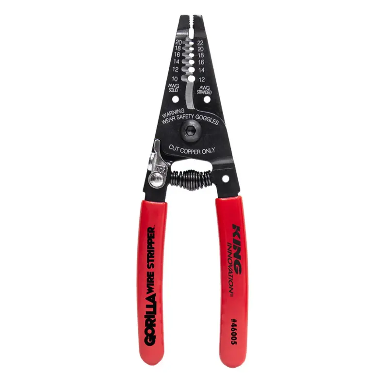 King Innovation - Gorilla Wire Stripper W/ Handle Lock #20-#10 Awg - 46005 1