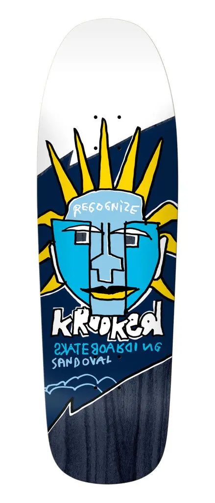 Krooked Eyes Skateboard Deck Brown/Cream 8.06 1