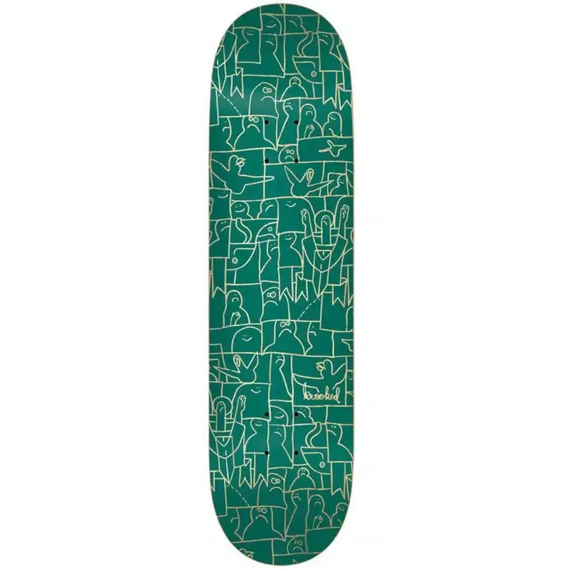 Krooked Flock Skateboard Deck 8.38 Green 1