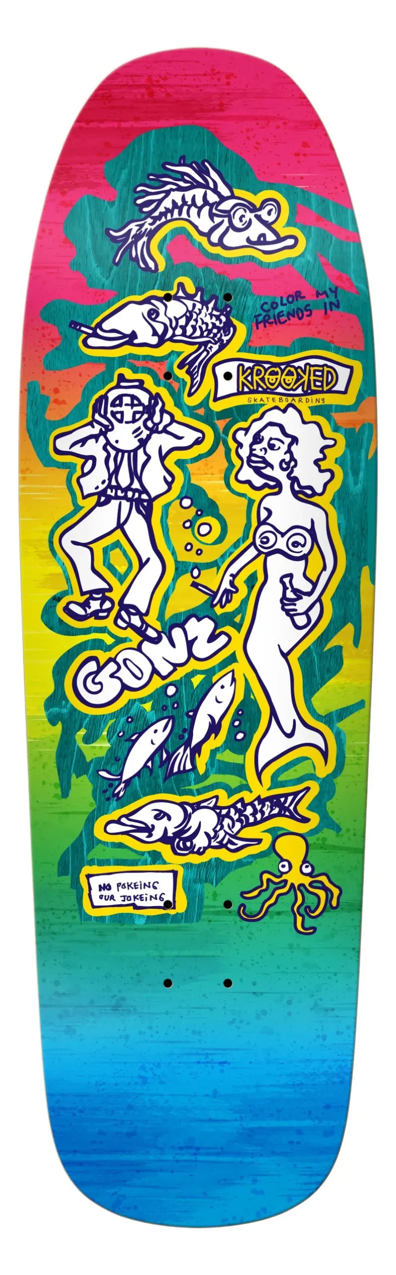 Krooked Gonz Color My Friends 9.81 Ltd Skateboard Deck Blind Bag 1