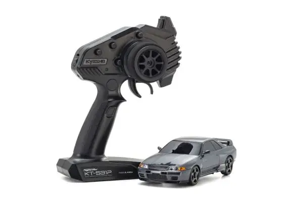Kyosho Mini-Z Awd Nissan Skyline Gt-R Nismo (R32) Gun Metallic 32639Gm Rtr 1