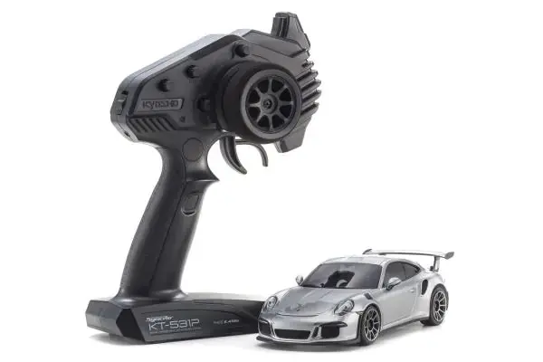 Kyosho Mini-Z Rwd Mr-04 Readyset Porsche 911 Gt3 Rs Gt-Silbermetallic 32358S 1