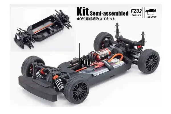 Kyosho Radio Controlled Electric Powered 4Wd Touring Car Fazer Mk2 Fz02 Chassis Kit 34461C 1