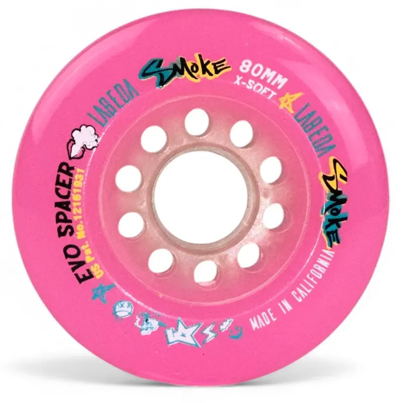 Labeda Smoke X-Soft Roller Hockey Wheel – Pink 1