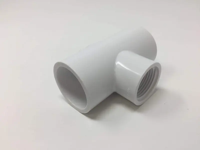 Lesso - 1'' X 3/4'' Sch40 Pvc Tee Socket X Socket X Thread - 402-131 1