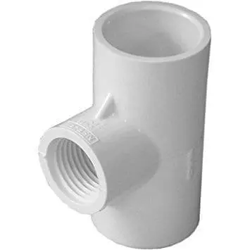 Lesso - 3'' X 2'' Sch40 Pvc Tee Socket X Socket X Thread - 402-338 1