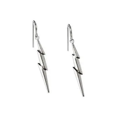 Lightning Bolt Sterling Silver Earrings By Noble Collection By Noble Collection 1
