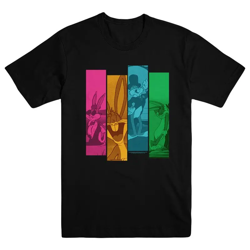 Looney Tunes Bugs Bunny Block Color Black T-Shirt 1
