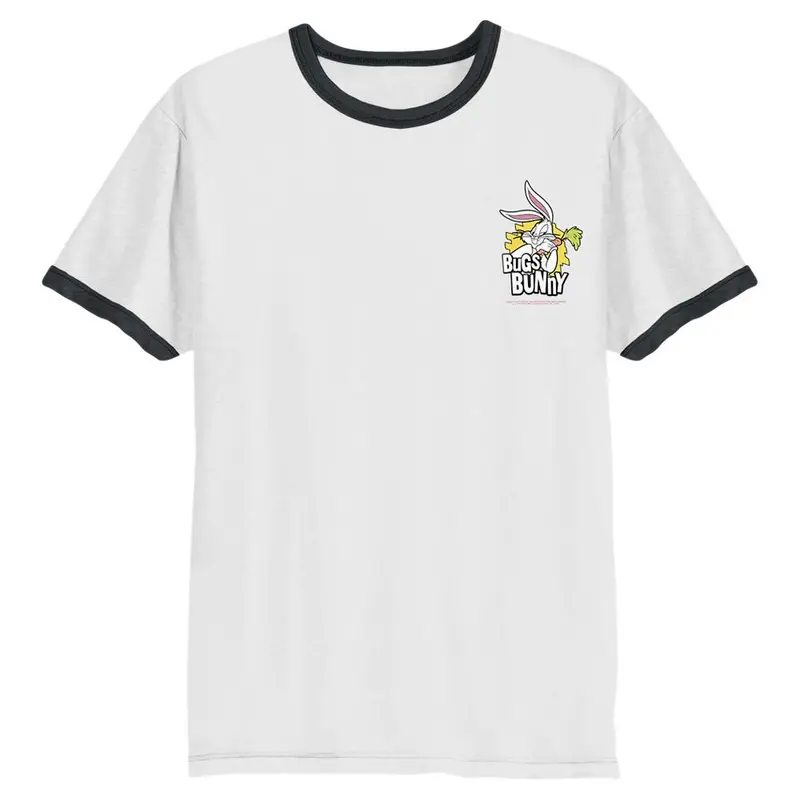 Looney Tunes Bugs Bunny Carrot Ringer White T-Shirt 1