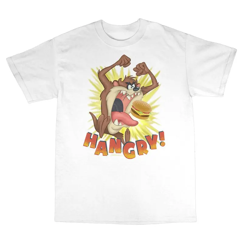 Looney Tunes Tasmanian Devil Hangry Youth White T-Shirt 1