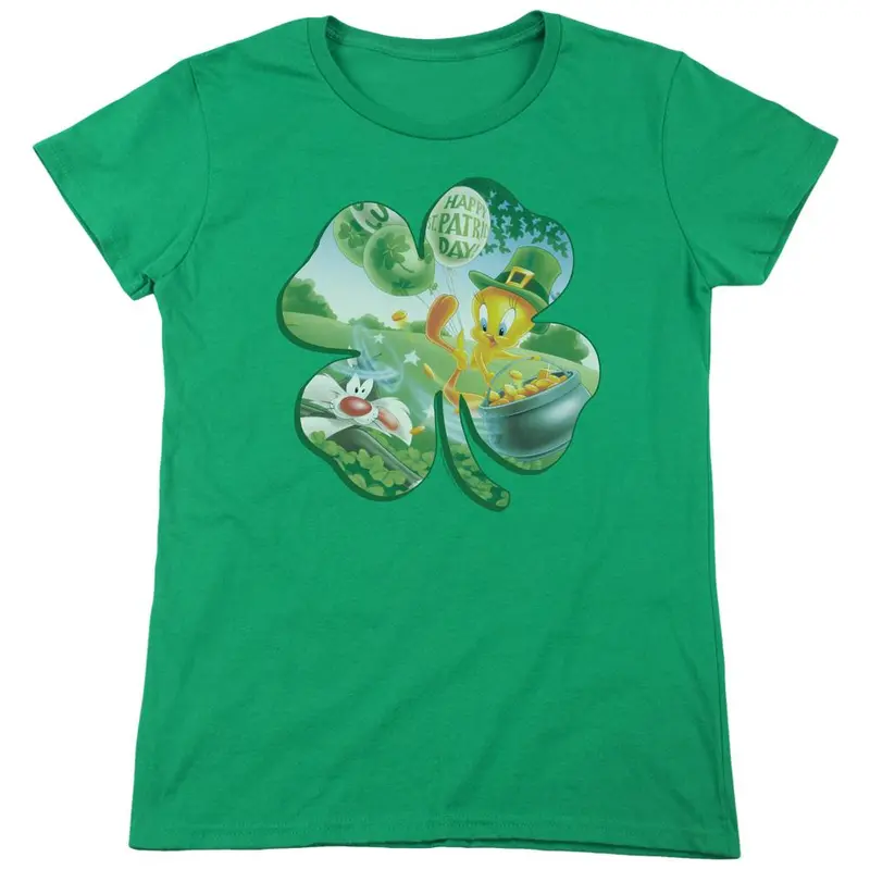 Looney Tunes Tweety Shamrock Women's T-Shirt 1