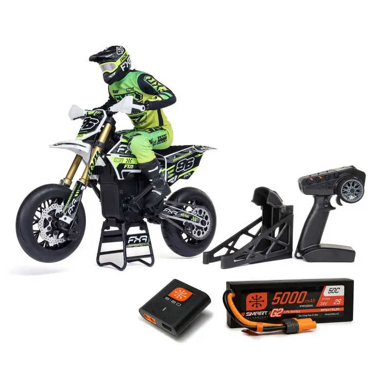 Losi: 1/4 Promoto-Sm Fxr Supermoto Motorcycle Rtr (White) 1