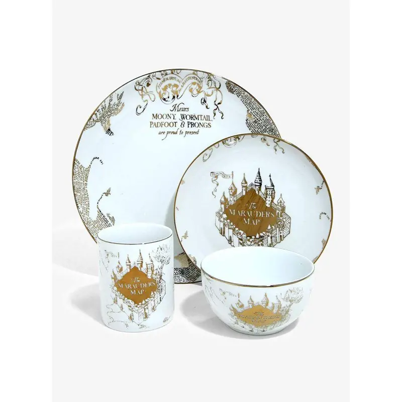 Marauder's Map&Trade; 16-Piece Dinnerware Set From Harry Potter 1