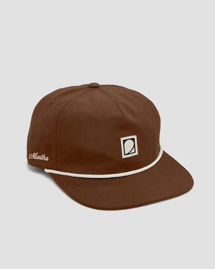Martha Headwear Lagos Strapback Hat - Brown 1