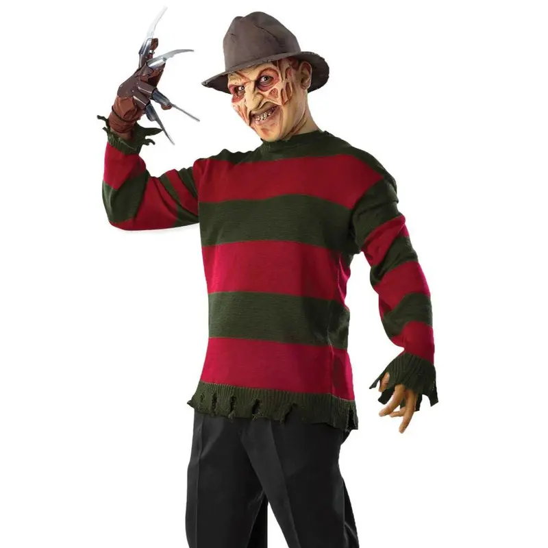 Men's Freddy Krueger Deluxe Sweater Costume From A Nightmare On Elm Street 1