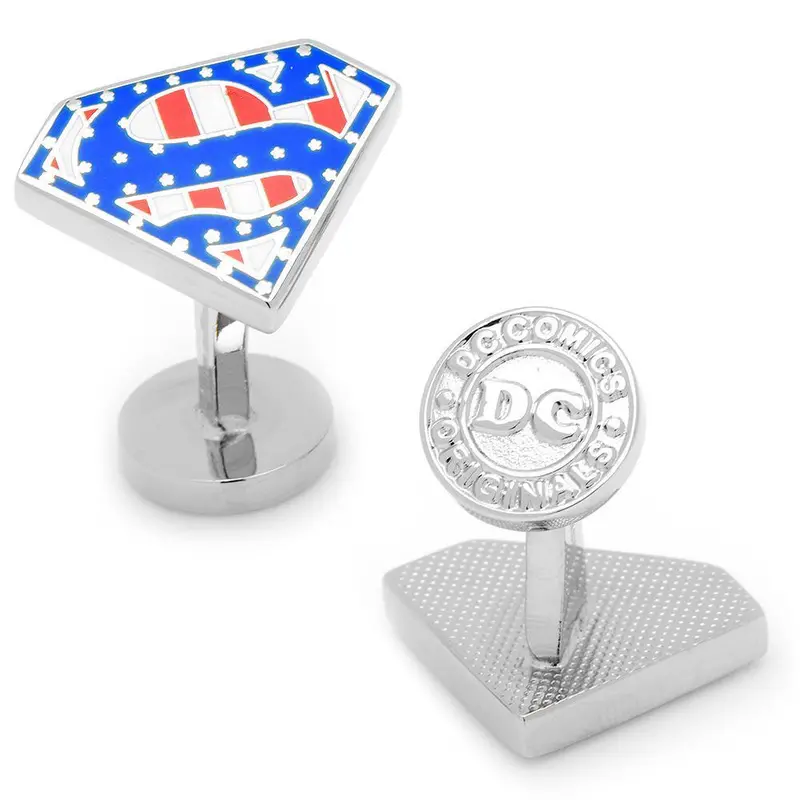Men's Superman Cufflinks (Red, White & Blue) 1