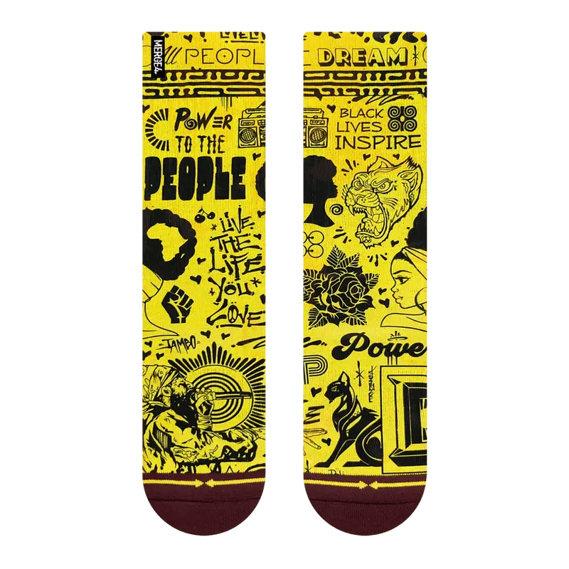 Merge4 Taylor Reinhold Power To The People Crew Socks 1
