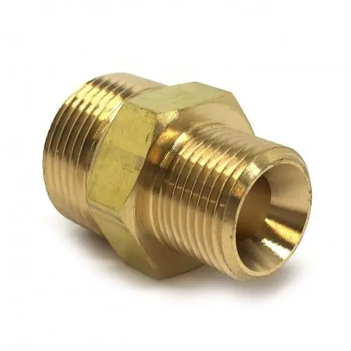 Metric Reducing Nipple 22Mm X 3/8"Mpt Brass 1