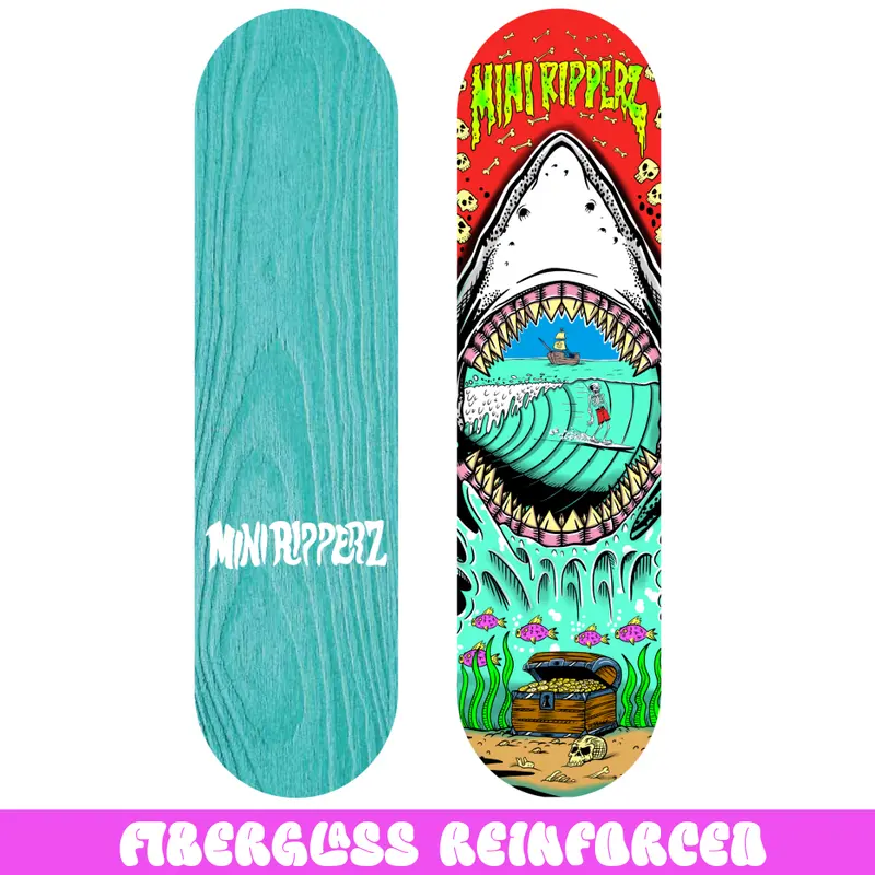 Mini Ripperz - Shark Gnar Series 3 Skateboard Deck 7.0 X 28 1