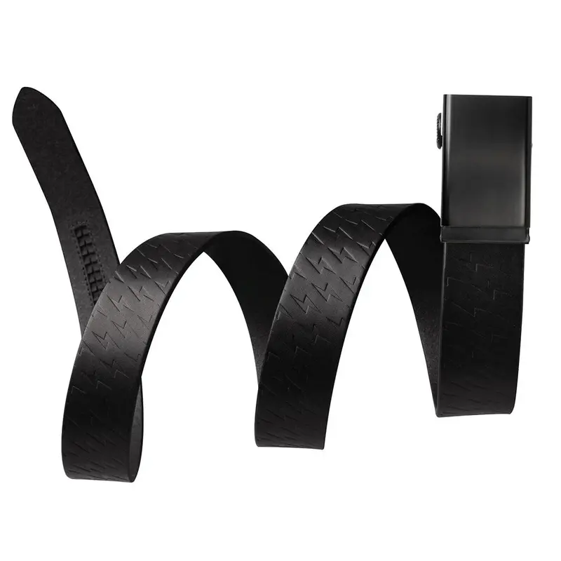 Mission Belt Swat Black Buckle / 40Mm Black Bolt Embossed Full Grain Leather Belt 1