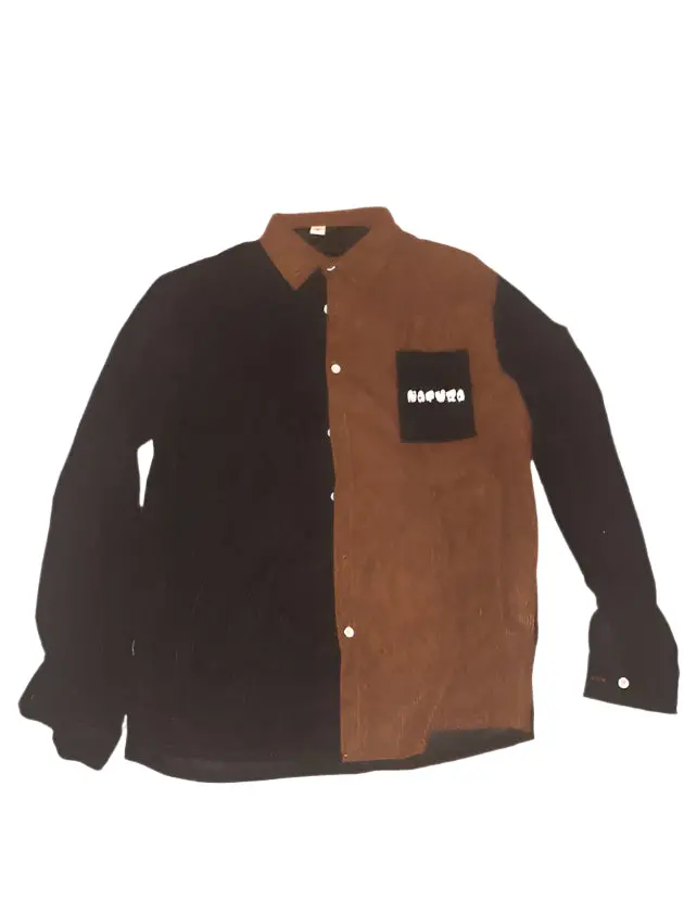 Natura Two Tone Corduroy Button Up 1