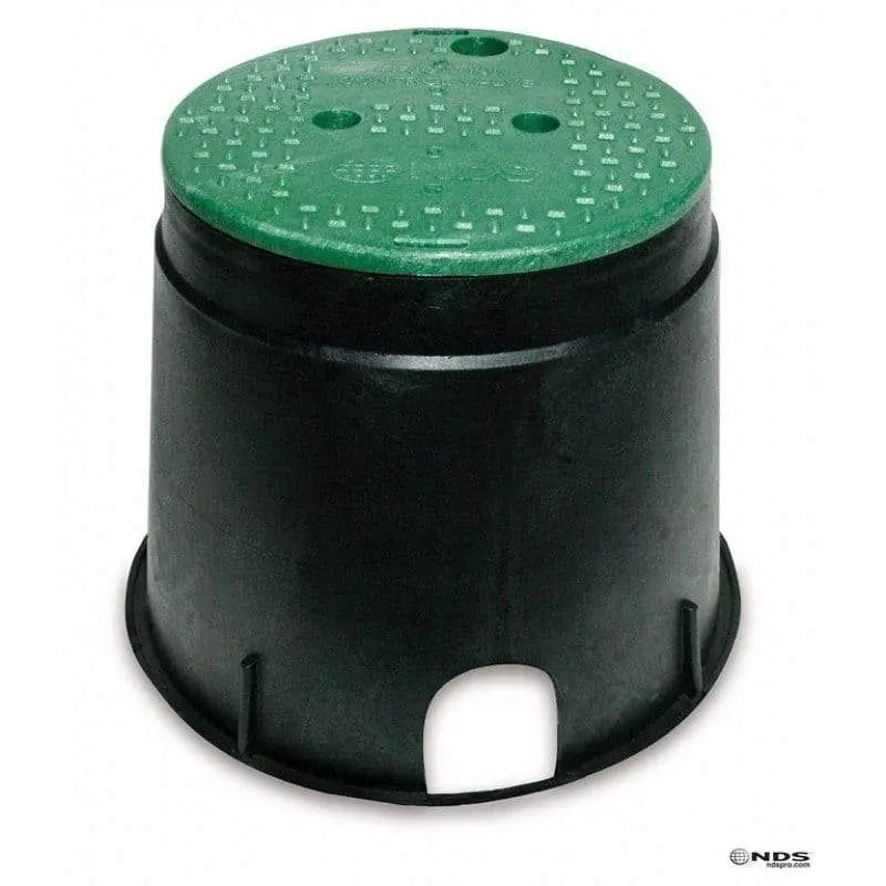 Nds - 111Bc - Std 10" Rnd Box And Overlapping Lid, Green Lid/Black Body 1
