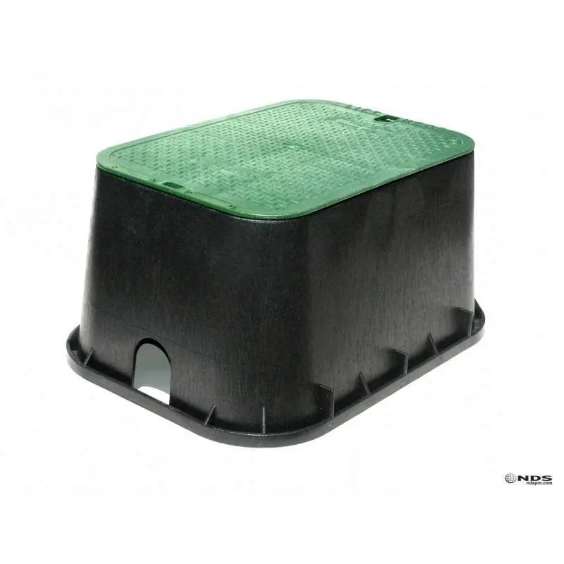 Nds - 117Bc - Std 13"X20"X12" Box And Overlapping Lid, Green Lid/Black Body 1