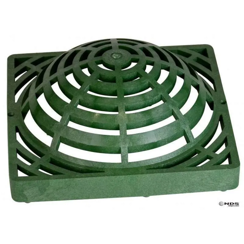 Nds - 1280 -12" Square Catch Basin Atrium Grate, Green 1