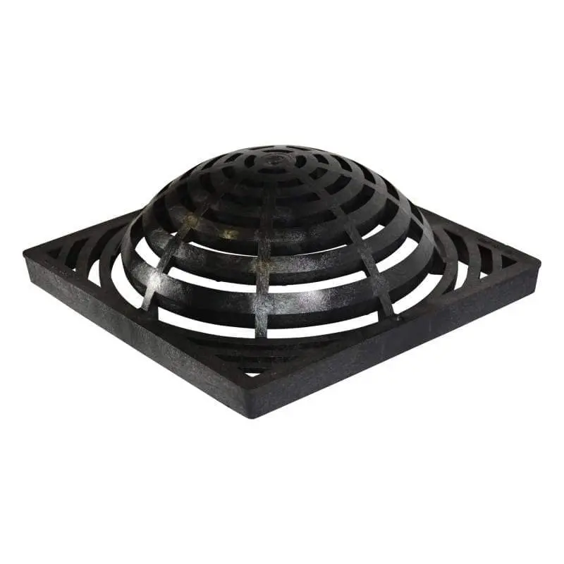 Nds - 1290 - 12" Square Catch Basin Atrium Grate, Black 1