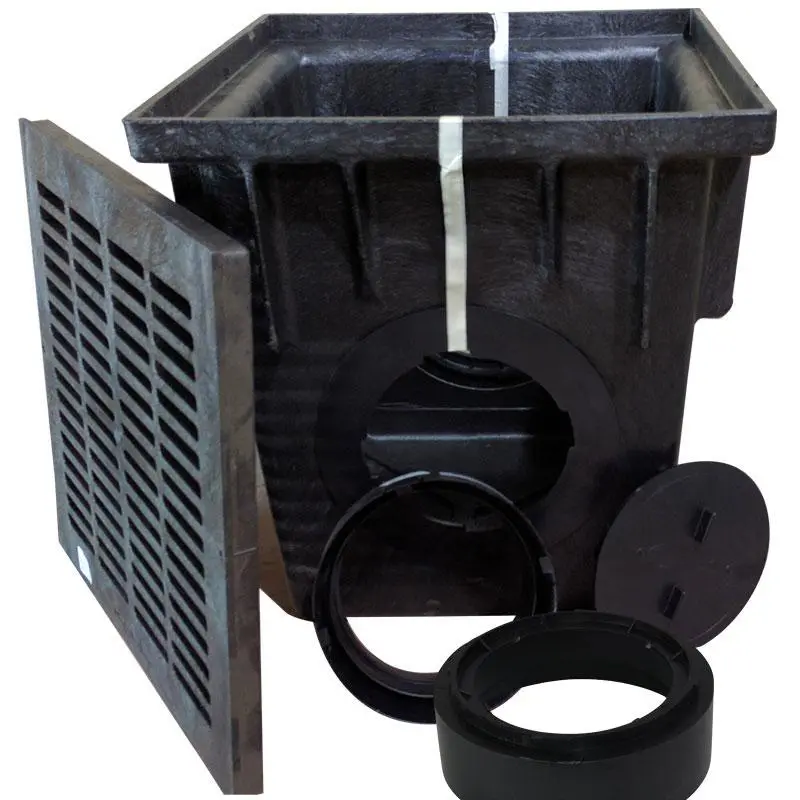 Nds - 1882Blkit - 18'' Square 2-Hole Basin Kit (Black Grate) 1