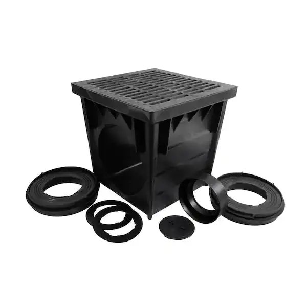 Nds - 2400Blkit - 24'' Square 2-Hole Basin Kit (Black Grate) 1