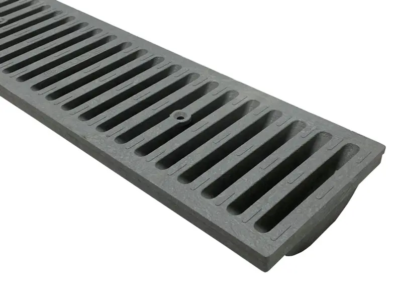 Nds - 661 - 2' Dura Slope Plastic Channel Grate, Dark Gray 1
