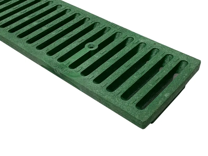 Nds - 662 - 2' Dura Slope Plastic Channel Grate, Green 1