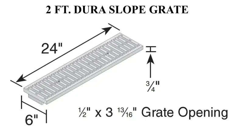 Nds - 665 - 2' Dura Slope Plastic Channel Grate, Brick Red 2