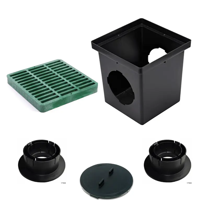 Nds - 900Grkit - 9" Catch Basin Kit (Green Grate) 1
